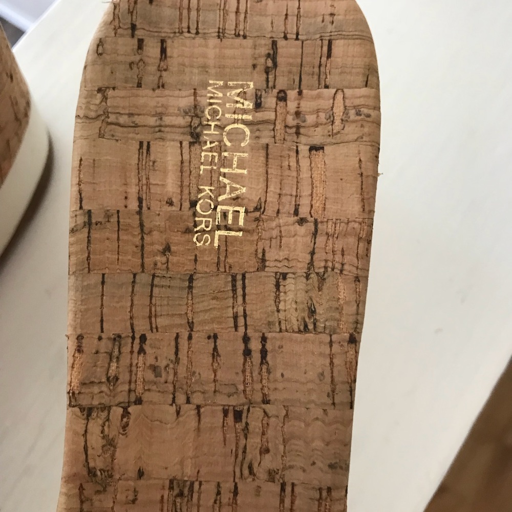 Michael Kors Navy Blue Warren Wedge Sandals sz 8.5 - Picture 6 of 8